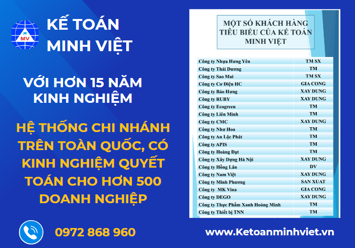 Công ty dịch vụ kế toán thuế tại quận Tân Phú