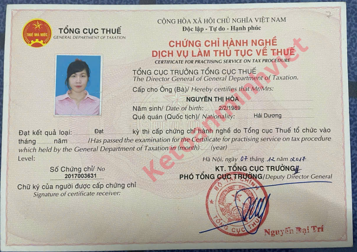 giảng viên kế toán minh việt có chứng chỉ đại lý thuế