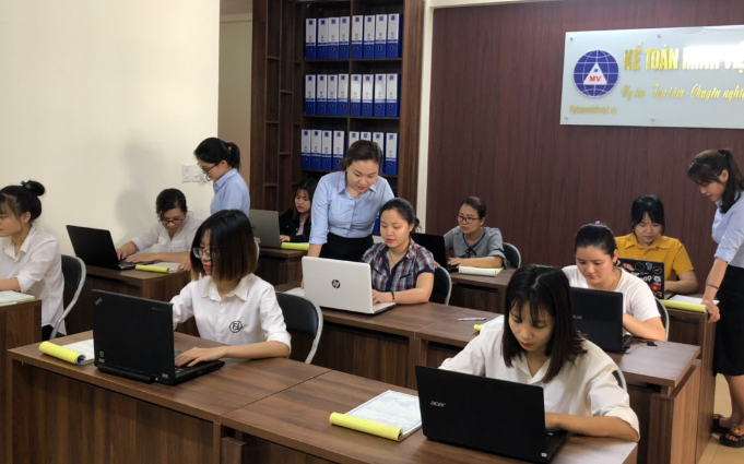 học kế toán thực hành tại long biên